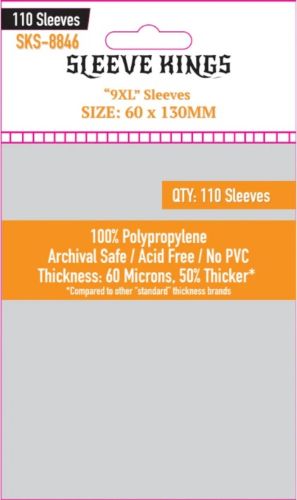 Sleeve Kings 9XL Sleeves (60 X 130 MM) 110 Pack, 60 Microns, SKS-8846